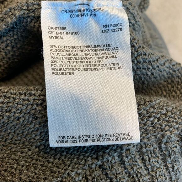 Mexx khaki short sleeve V-neck knit sweater Sz M - Picture 8 of 11